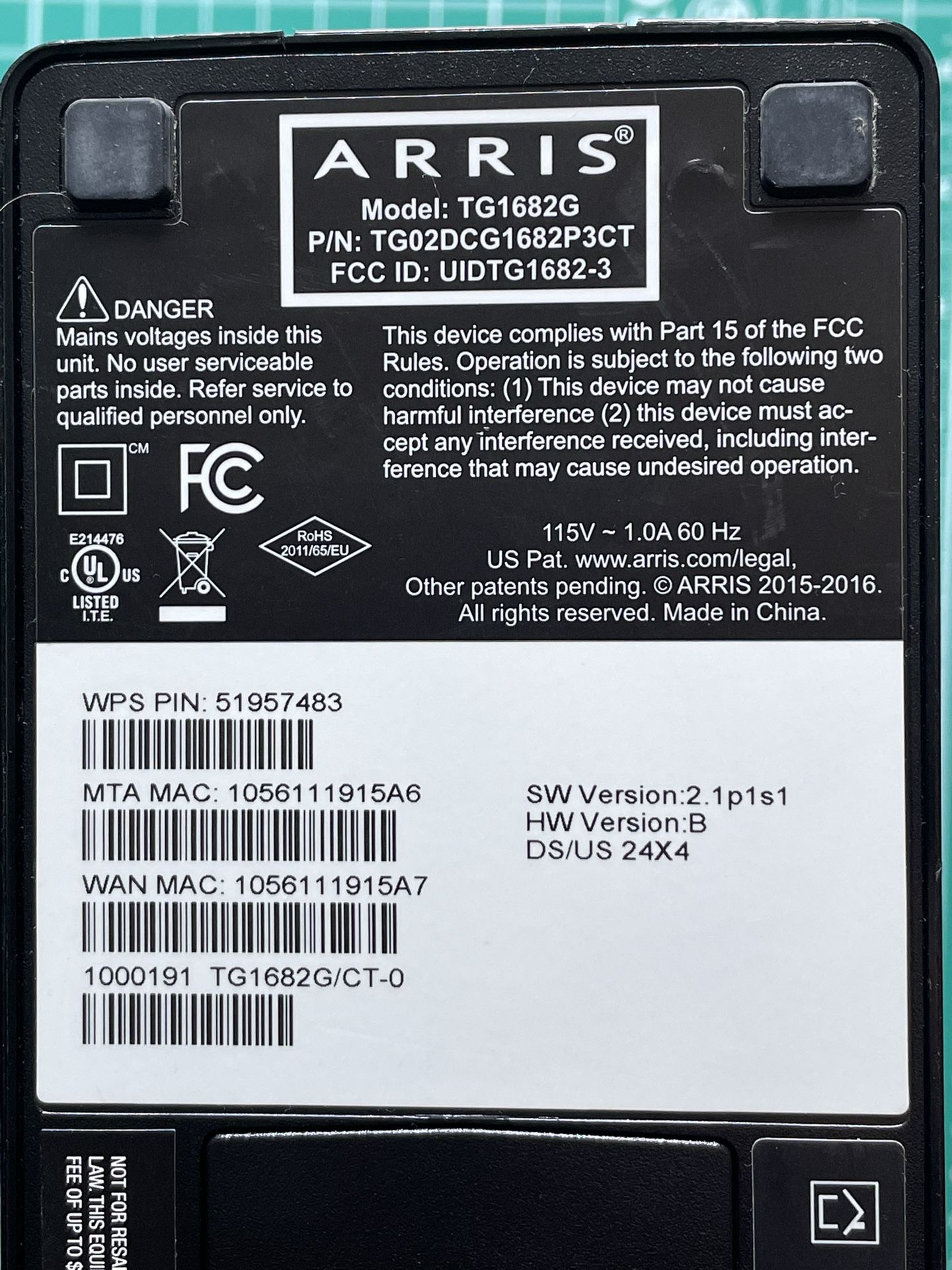 TG1682G modem And Router Combo