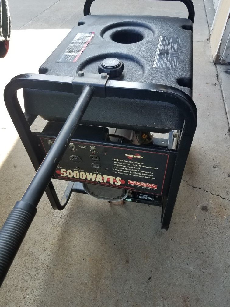 Generac 5000 Watt Generator 10 HP Tecumseh Engine