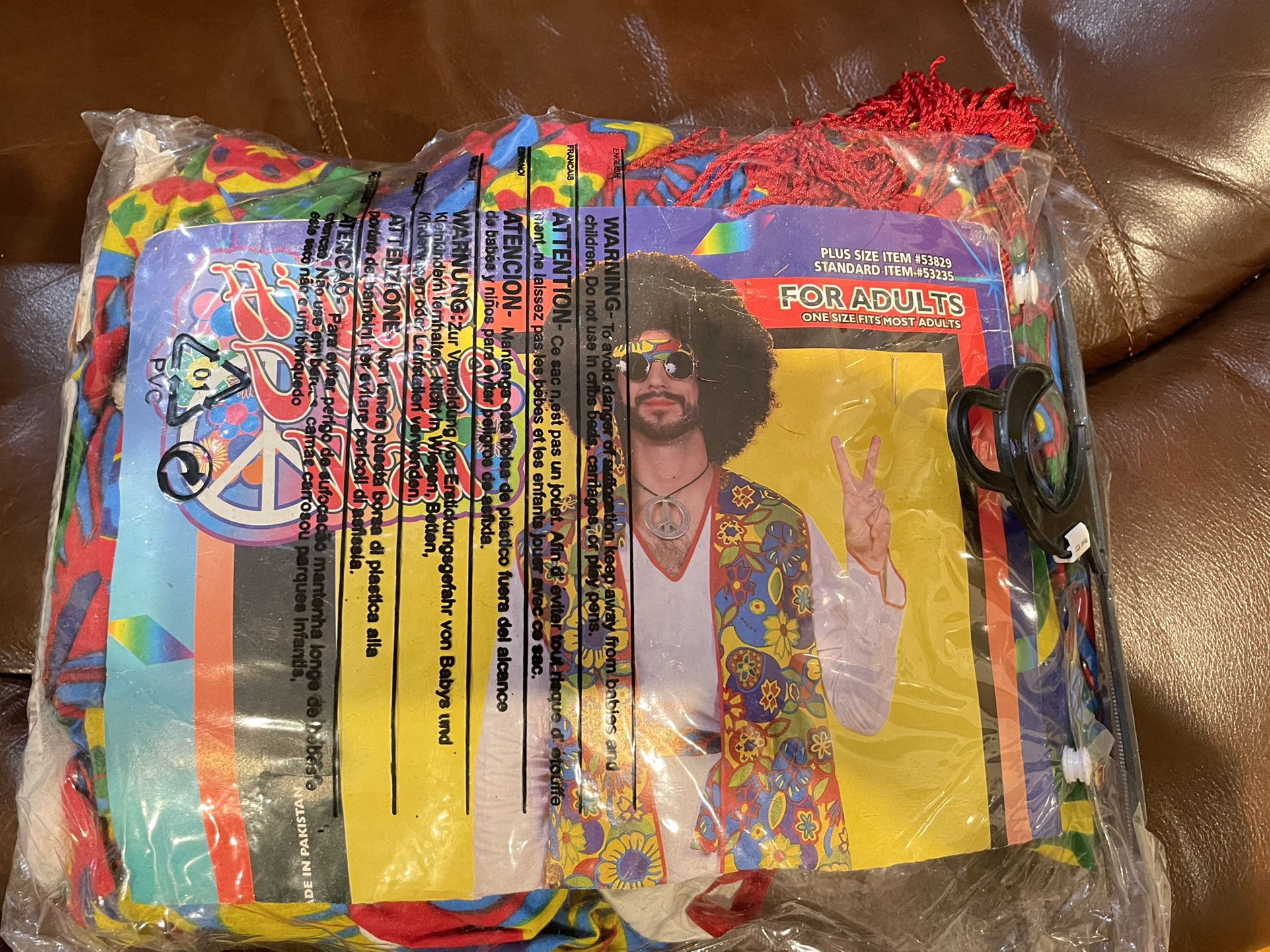 Adult 60s Costume With Afro