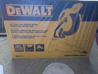 DeWalt bench grinder and miter saw
