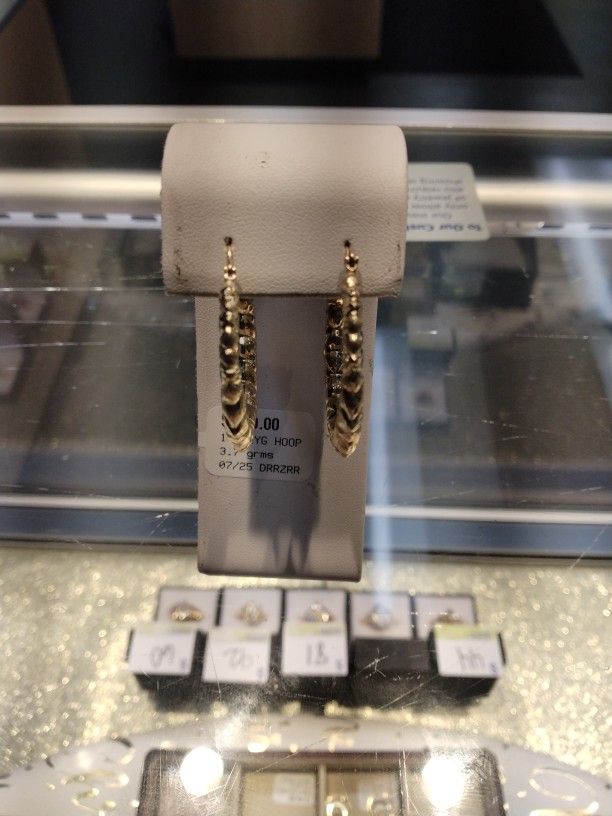 Hoop Earrings 10k Yellow Gold 