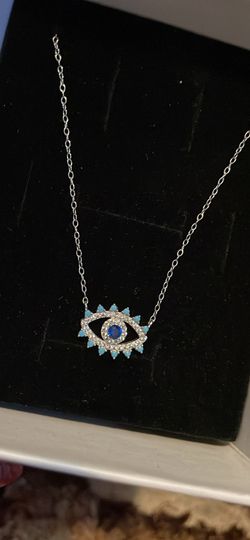 Evil Eye Real Silver Neckless 925