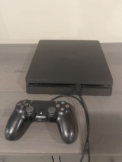 Title: Sony PlayStation 4 Slim Console with Controller – Black
