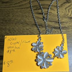 Crystal Flower Necklace # 2020