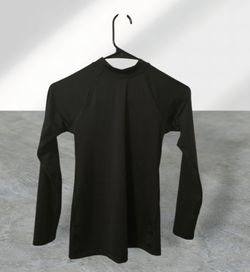 O'rageous Boys Solid Black Long Sleeve Crew Neck Pullover UPF 50 Shirt M (10-12)