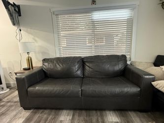 Leather Queen Sleeper Sofa