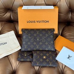 LOUIS VUITTON Monogram Pochette Kirigami Pouch M62034 Purse Box Dust Bag