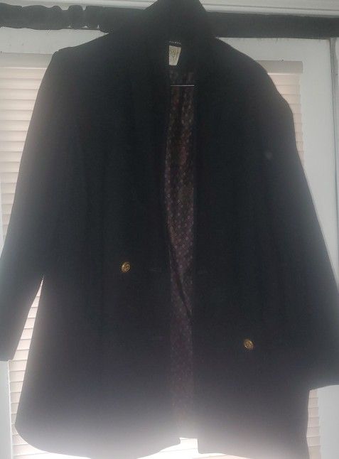 NAVY BLUE DRESS COAT