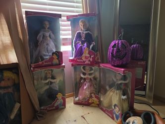 Porcelain Disney dolls  2ft tall