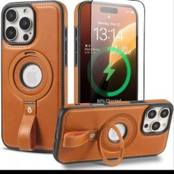 Capture Grip Loop Magnetic Stand for iPhone 16 Pro Max Case With Screen Protect