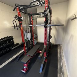 Vesta Fitness PRO SERIES Ultimate Half Rack Functional Trainer w/Smith Machine Bar | 320lb Stack | Gym Equipment | Fitness | Commercial | Squat Rack 