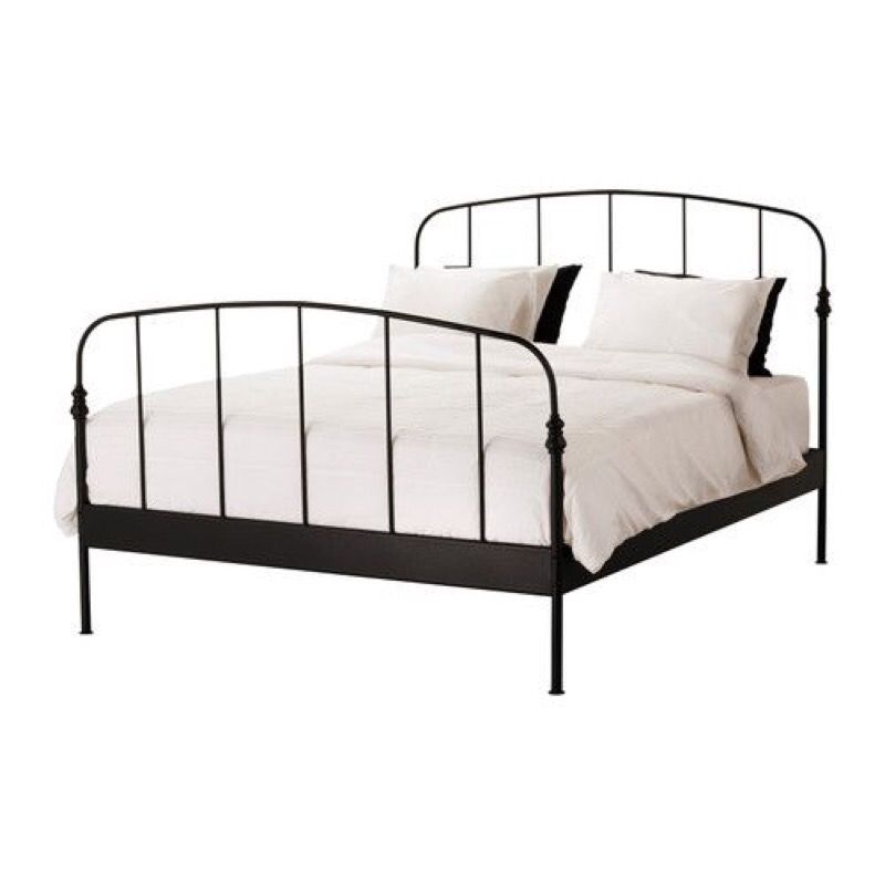 ikea metal bed frame on Ikea Lillesand Queen Size Iron Bed Frame For Sale In Shakopee Mn Offerup