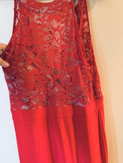 Women’s Red Long Gown Dress