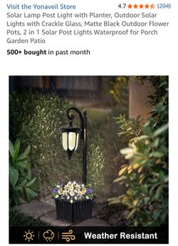 YONAVEIL new solar lamp, post light W planter