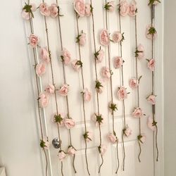 Pink Flower Hanging Wall Decor