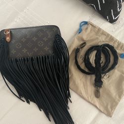 Louis Vuitton Black Fringe 