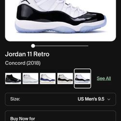 Jordan 11 Retro Concord (Size 9)