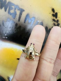 14k Turtle Ring 