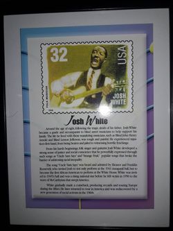 JOSH WHITE POSTAL SERVICE STAMP PICTURE