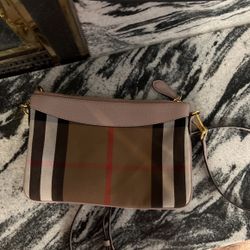 Burberry Peyton Women s Beige House Check Canvas Fabric