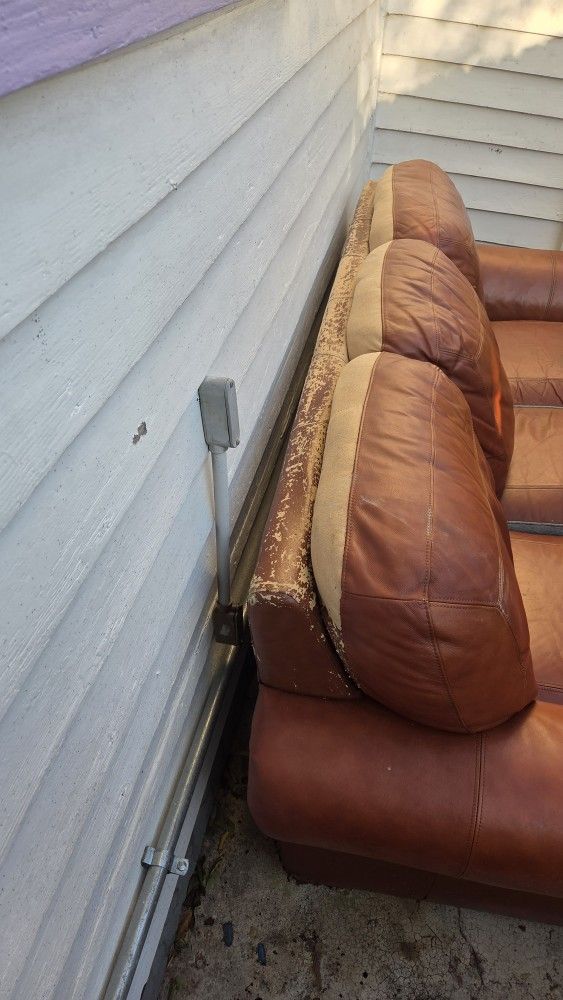$60 Delivered Used Leather Sleeper Sofa