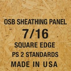 7/16 OSB SHESTHING