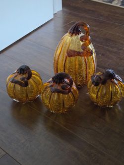 Pumpkins crackle glass Pier1