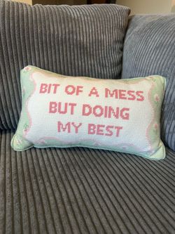 15 x 19” embroidery pillow