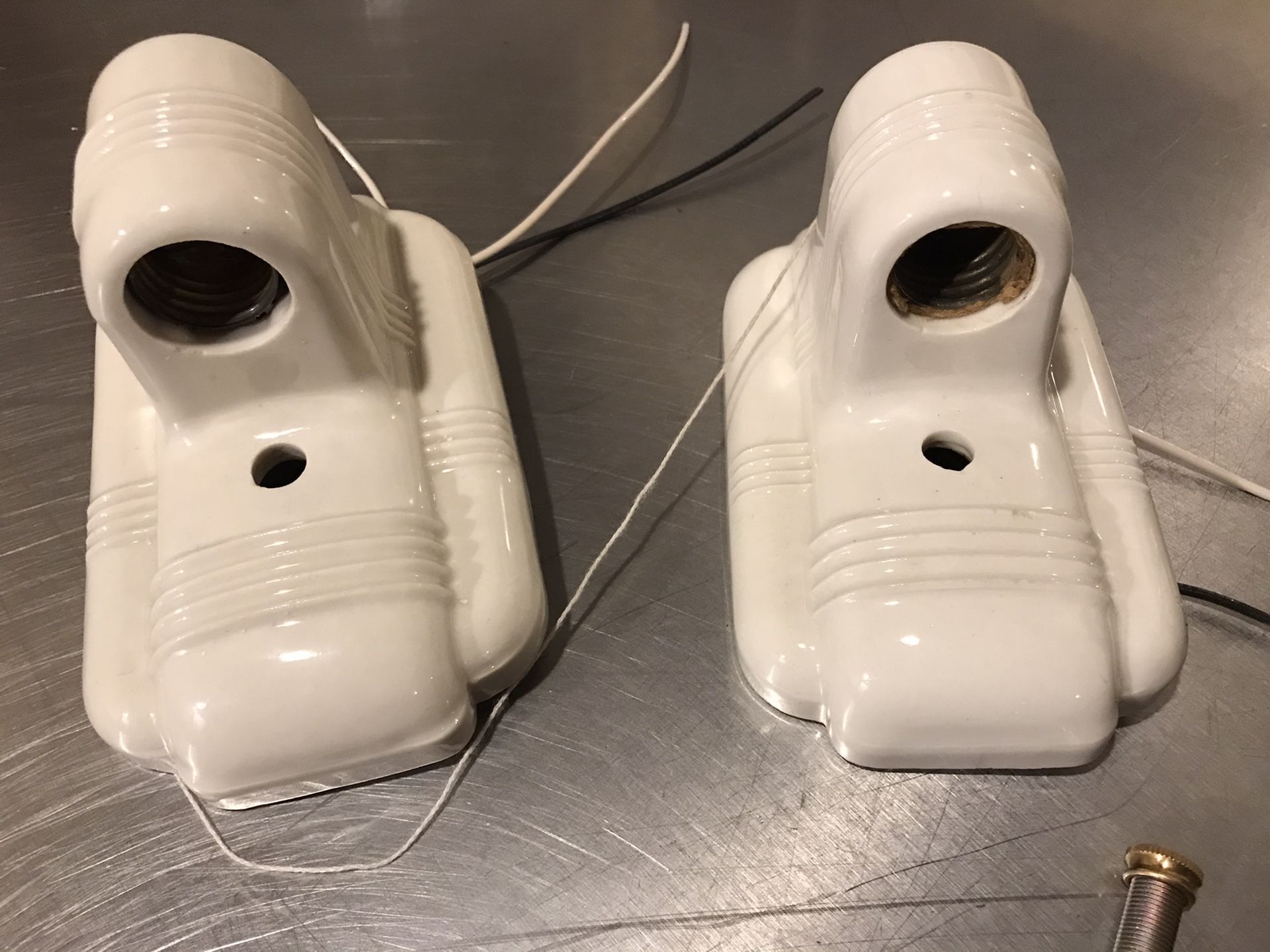 Antique porcelain wall light fixtures