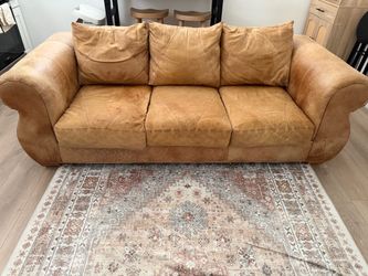 Vintage brown leather sofa