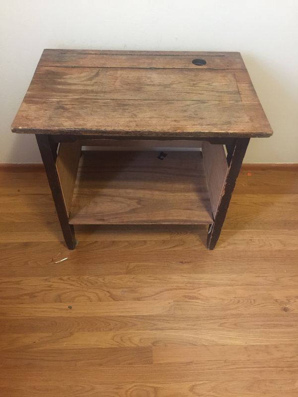 Old School Desk Lift Top With Removable Shelf For Sale In