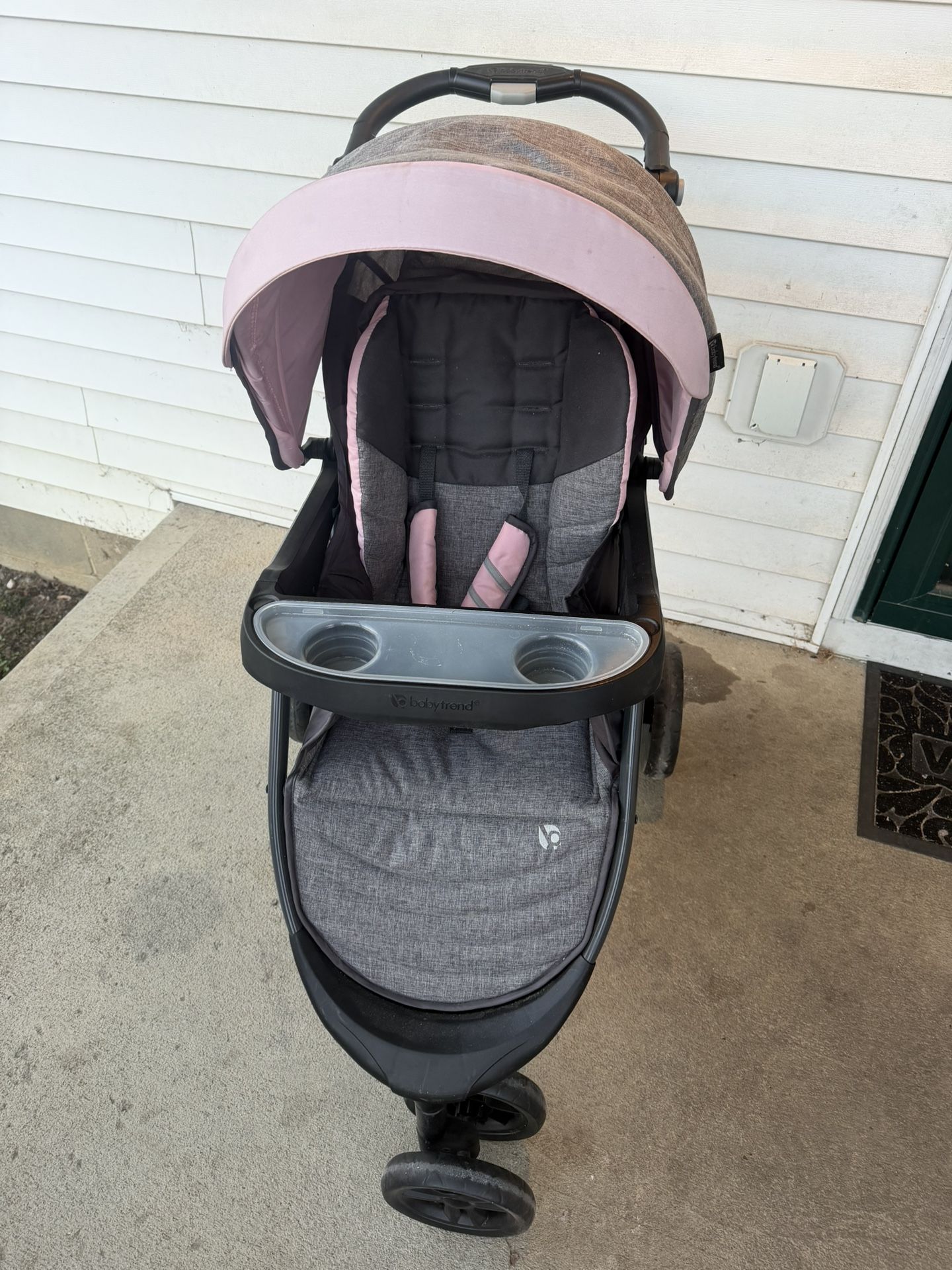 Pink And Gray Single Stroller