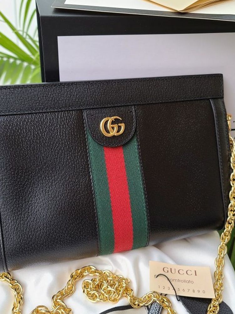 Small Chain Gucci bag Ophidia black leather