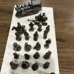 Metal Vintage Pewter China 26 Pieces