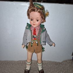 Vintage Gura Bavarian Boy German Doll 13"

