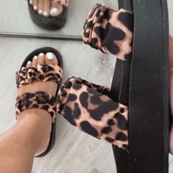 Platform Leopard Sandals