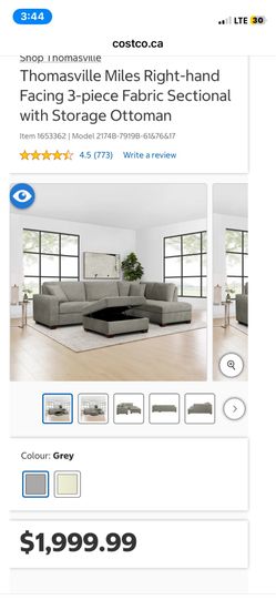 Thomasville couch with matching ottoman with storage.