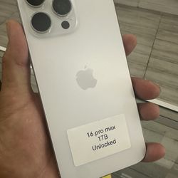 iPhone 16 Pro max unlocked. Cash or $10 down w approval