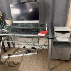 Glass desk