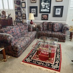 Sofa and Loveseat, 3 End Tables And 1 Coffee Table