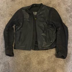 Leather Denim Armor Motorcycle Jacket Speed Strength 