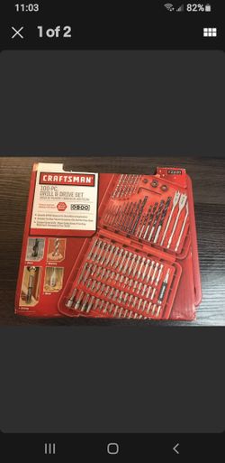NEW CRAFTSMAN 100-PC Drilling & Driving Kit Metal Wood Plastic Masonry