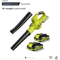 Leaf Blower Cordless - 21V Electric Cordless Leaf Blower with 2 Batteries and Charger, 2 Speed Mode, 2.0Ah Lightweight Battery Powered Leaf Blowers fo