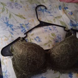 Dark Green Women Underwire Bra