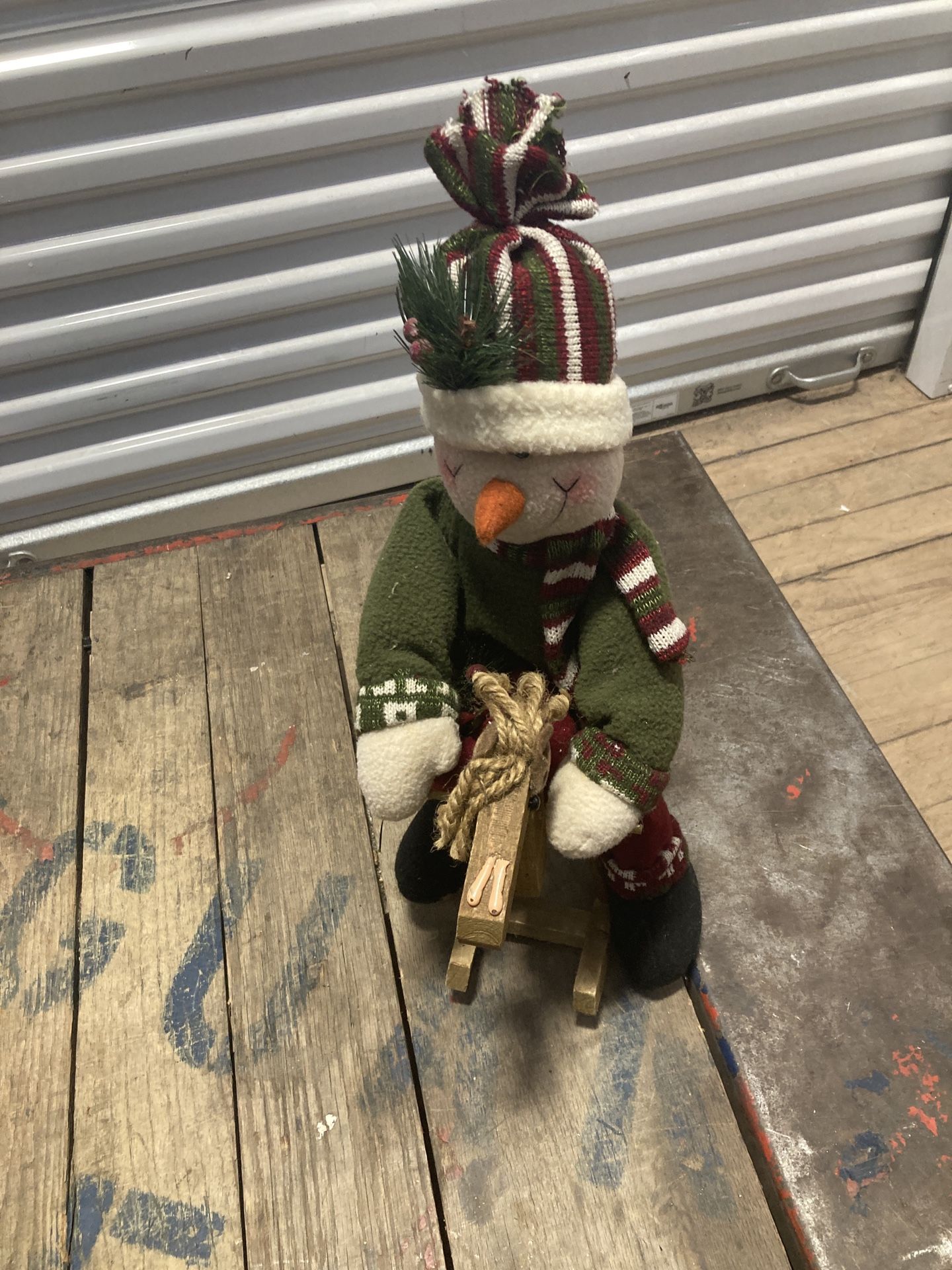 Snowman On Rocking Horse