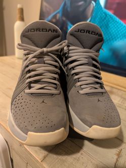Jordan Gray Mid Top Lace-Up Men's Athletic Sneakers Solid Rubber Sole