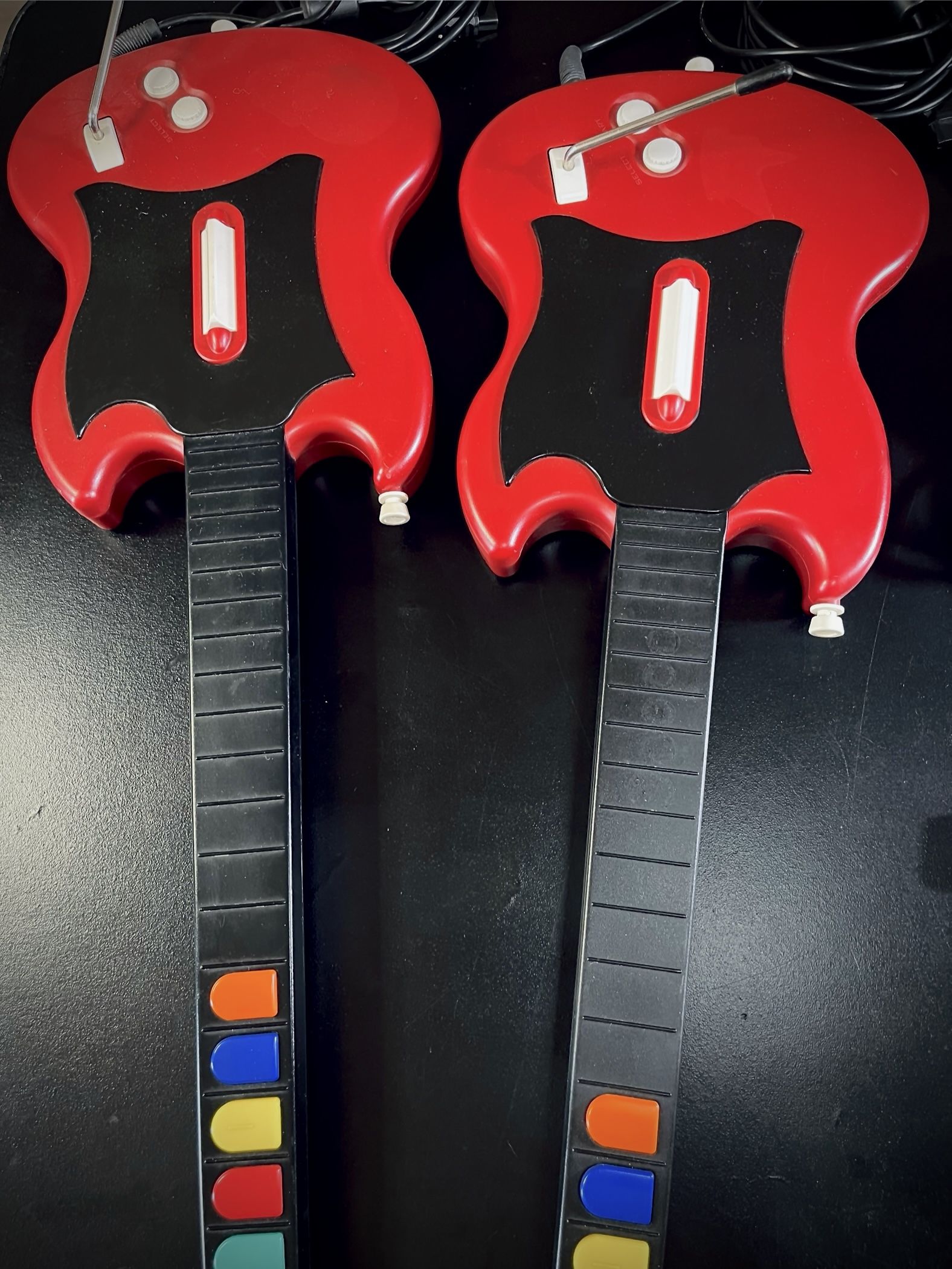 2x RedOctane Red Gibson SG Guitar Model PSLGH Guitar Hero Rock Band PS2 TESTED