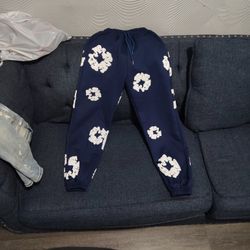 The Cotton Wreath Sweatpants Navy blue 
