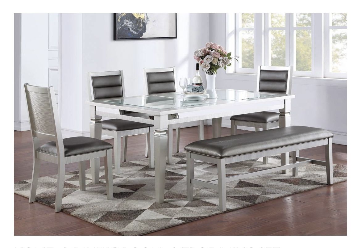 Silver Dining Table Set