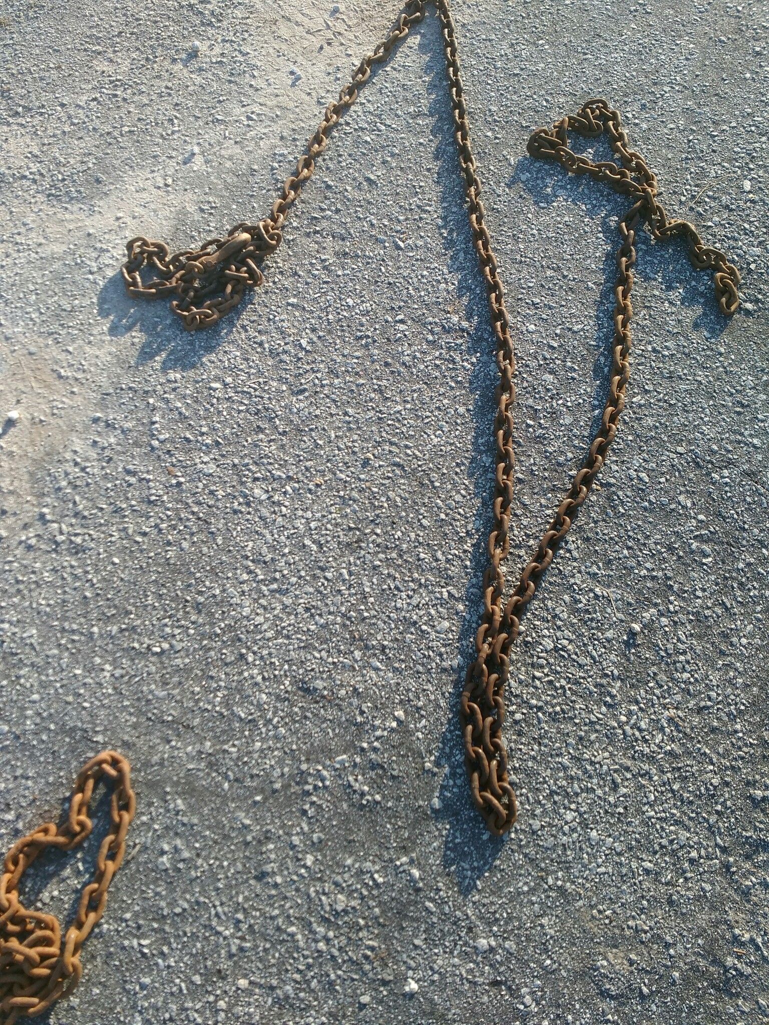 3 LOGGING CHAINS. 20' & 9' & 8'